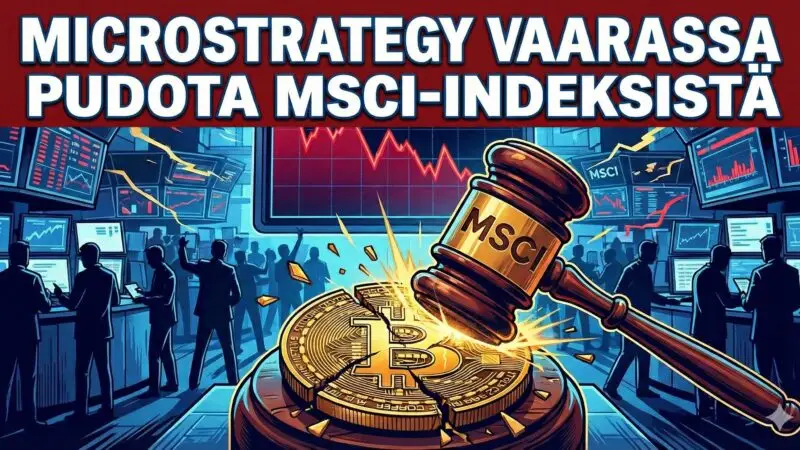 MicroStrategy vaarassa pudota MSCI-indeksistä