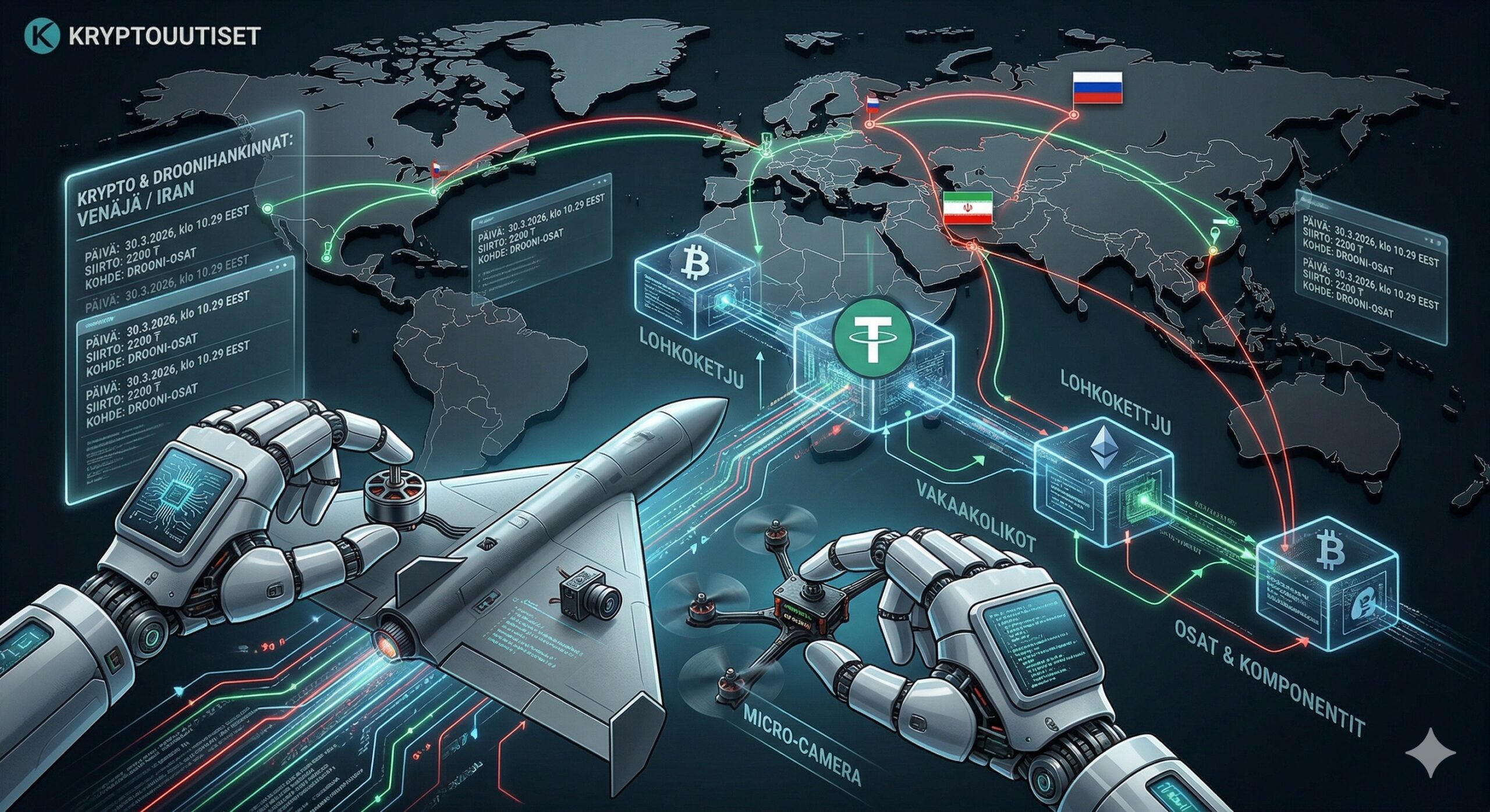 Venäjä ja Iran kiertävät pakotteita ostamalla taisteludrooneja kryptovaluutoilla