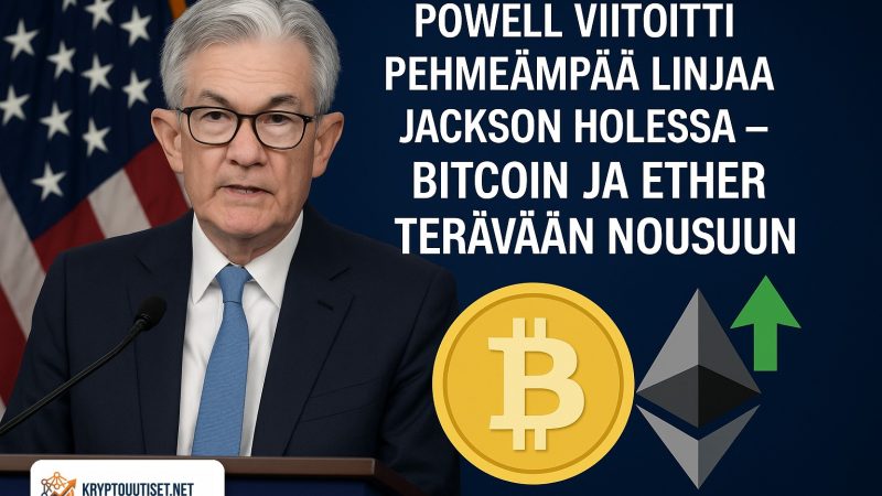 Kryptot reagoivat nousulla Jerome Powellin puheen jälkeen